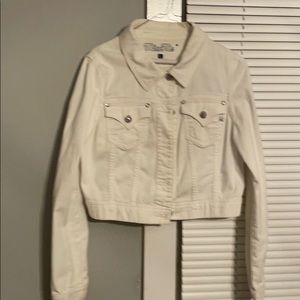 White jean jacket